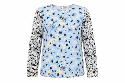 Womens UK Size 10 Warehouse Multicoloured Basic Blouse
