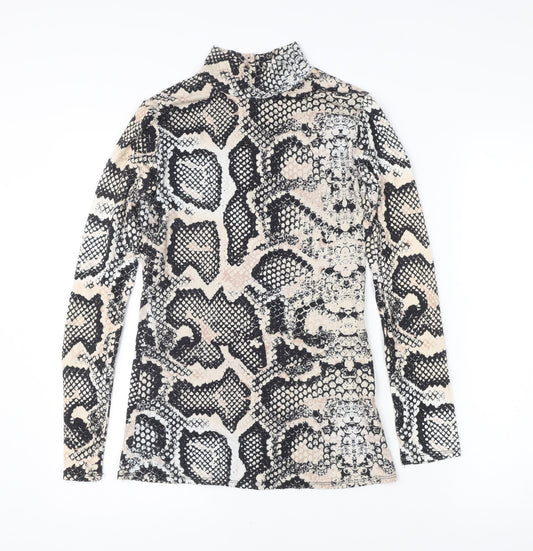 Dorothy Perkins Women’s Multicoloured Snake Print Long Sleeve Top UK 10