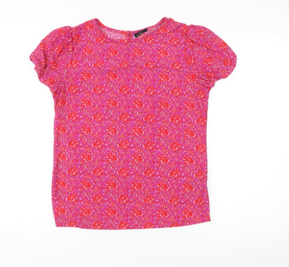 Womens UK Size 8 NEXT Multicoloured Basic Blouse