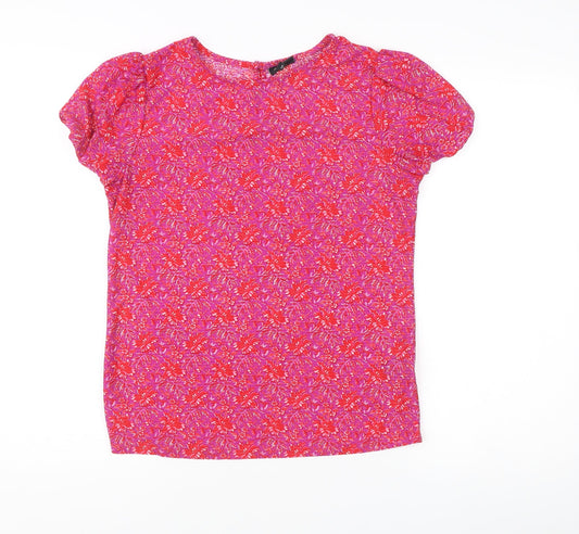 Womens UK Size 8 NEXT Multicoloured Basic Blouse