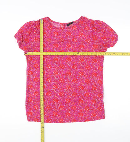 Womens UK Size 8 NEXT Multicoloured Basic Blouse