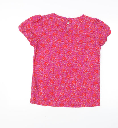 Womens UK Size 8 NEXT Multicoloured Basic Blouse