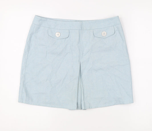 Debenhams Women’s Blue Short Straight Skirt Size 12 Summer Casual