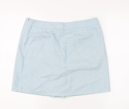 Debenhams Women’s Blue Short Straight Skirt Size 12 Summer Casual
