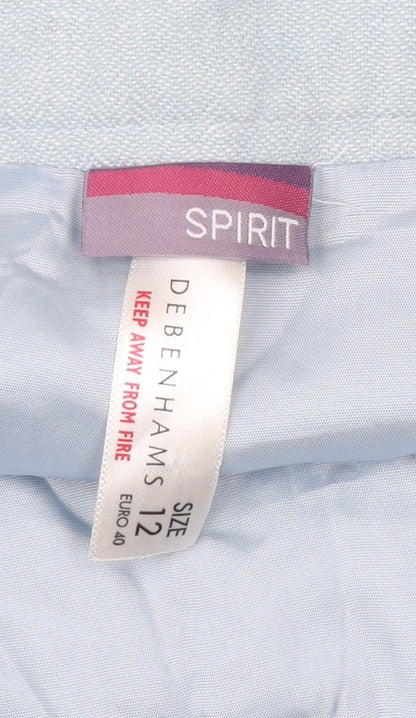 Debenhams Women’s Blue Short Straight Skirt Size 12 Summer Casual