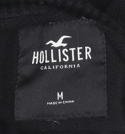 Hollister Men's Black M Half Zip Mock Neck Jumper Knitwear Casual