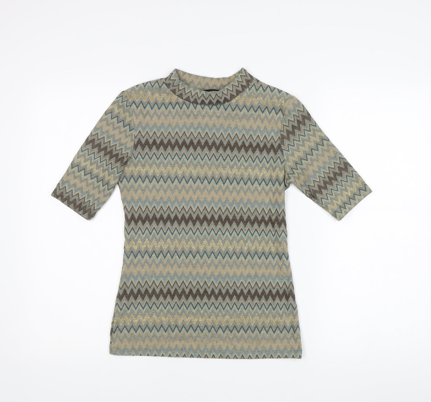 Womens UK Size 10 Dorothy Perkins Multicoloured Basic T-Shirt