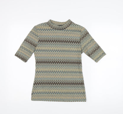 Womens UK Size 10 Dorothy Perkins Multicoloured Basic T-Shirt