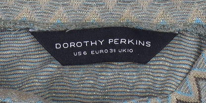 Womens UK Size 10 Dorothy Perkins Multicoloured Basic T-Shirt