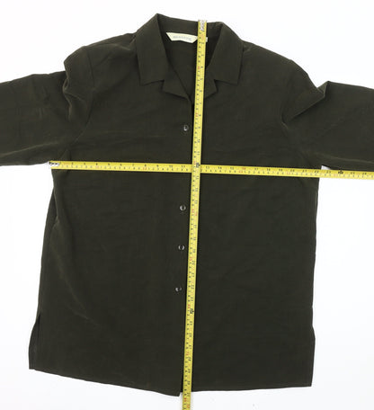 Womens UK Size 16 HOLMEWOOD Green Basic Button-Up