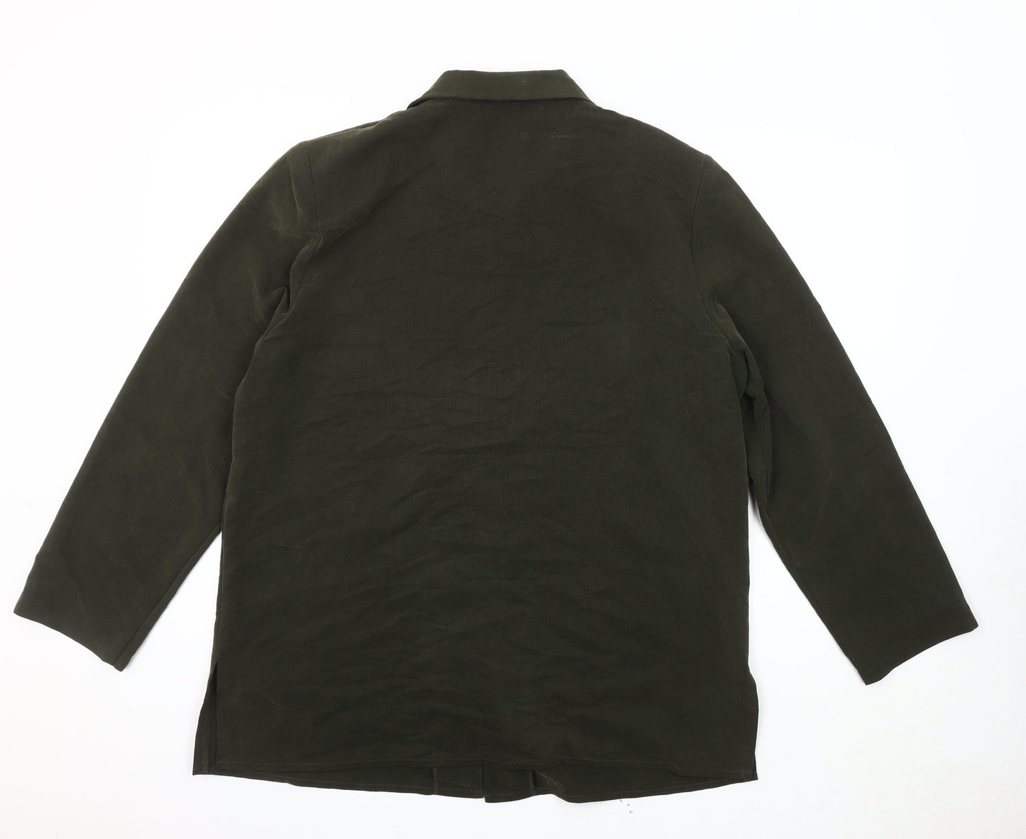 Womens UK Size 16 HOLMEWOOD Green Basic Button-Up