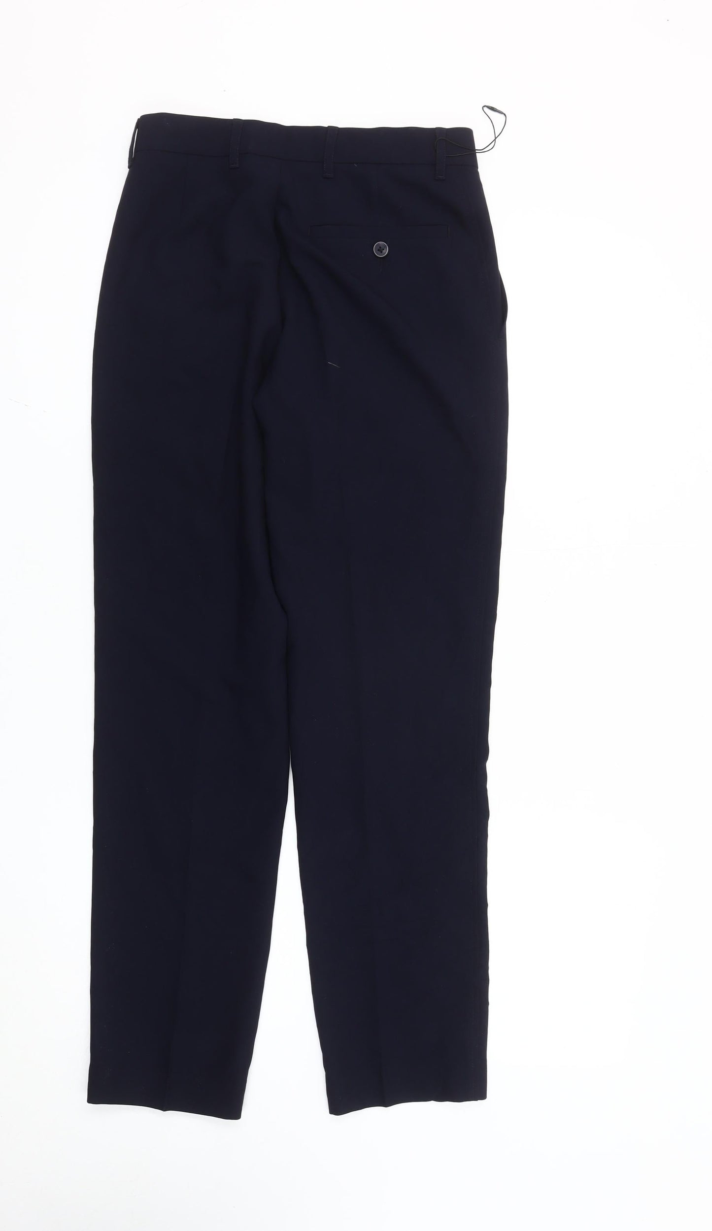 Marks and Spencer Men's Blue Slim Fit Straight Leg Trousers 26W 29L