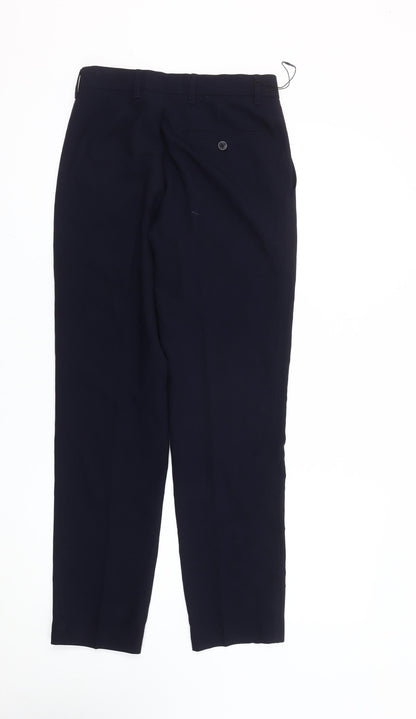 Marks and Spencer Men's Blue Slim Fit Straight Leg Trousers 26W 29L