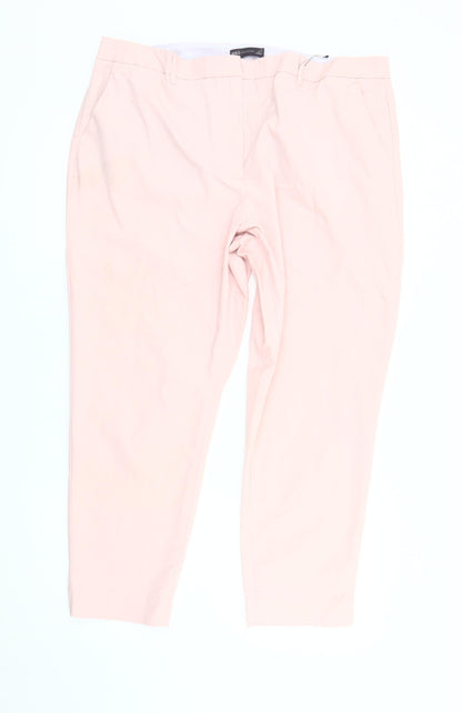 Womens UK Size 20 Marks and Spencer Regular Fit Chino Pink Trousers