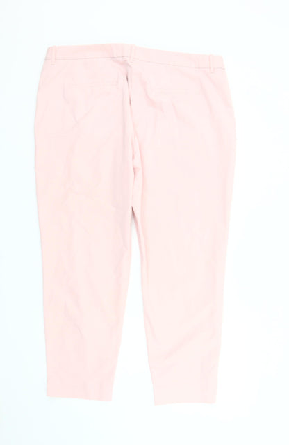 Womens UK Size 20 Marks and Spencer Regular Fit Chino Pink Trousers