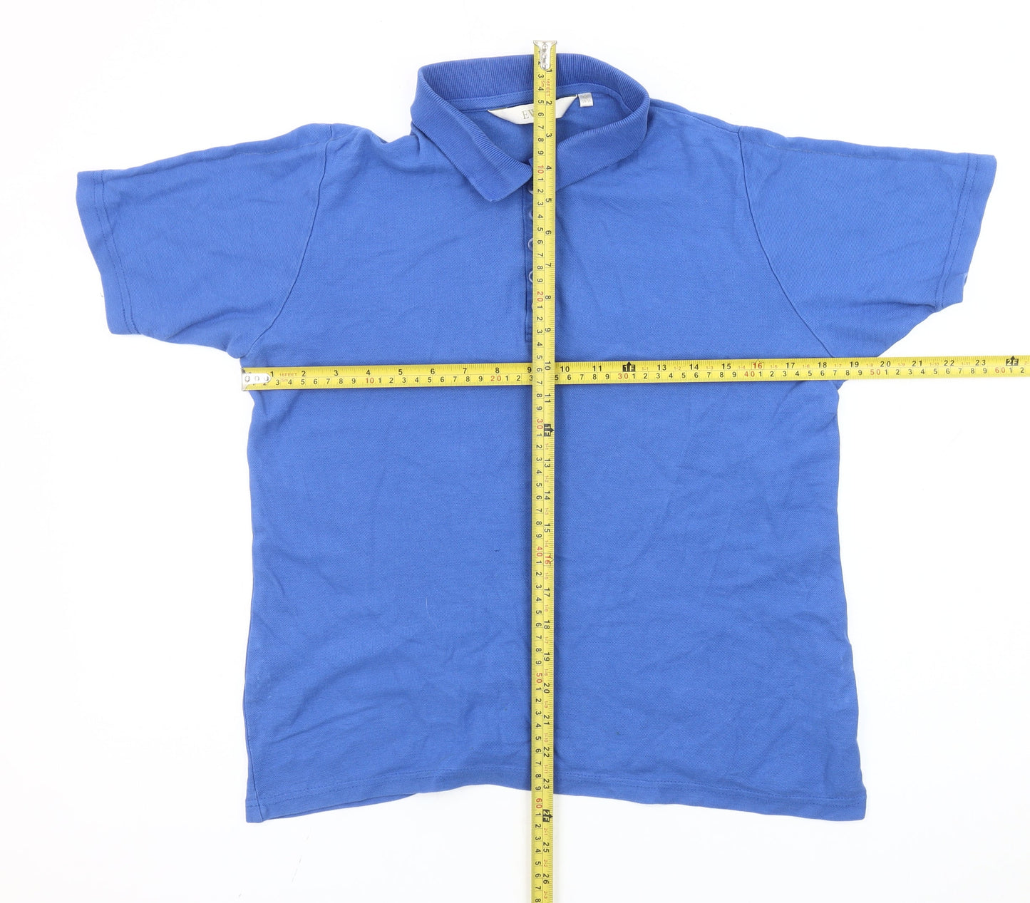 Womens UK Size L EWM Blue Basic Polo
