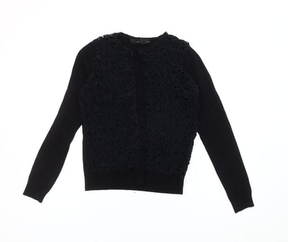 Womens UK Size 12 Mango Black Cardigan Jumper