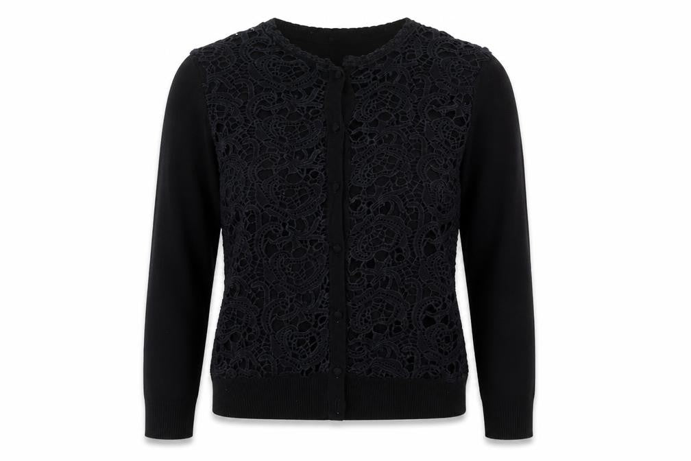 Womens UK Size 12 Mango Black Cardigan Jumper