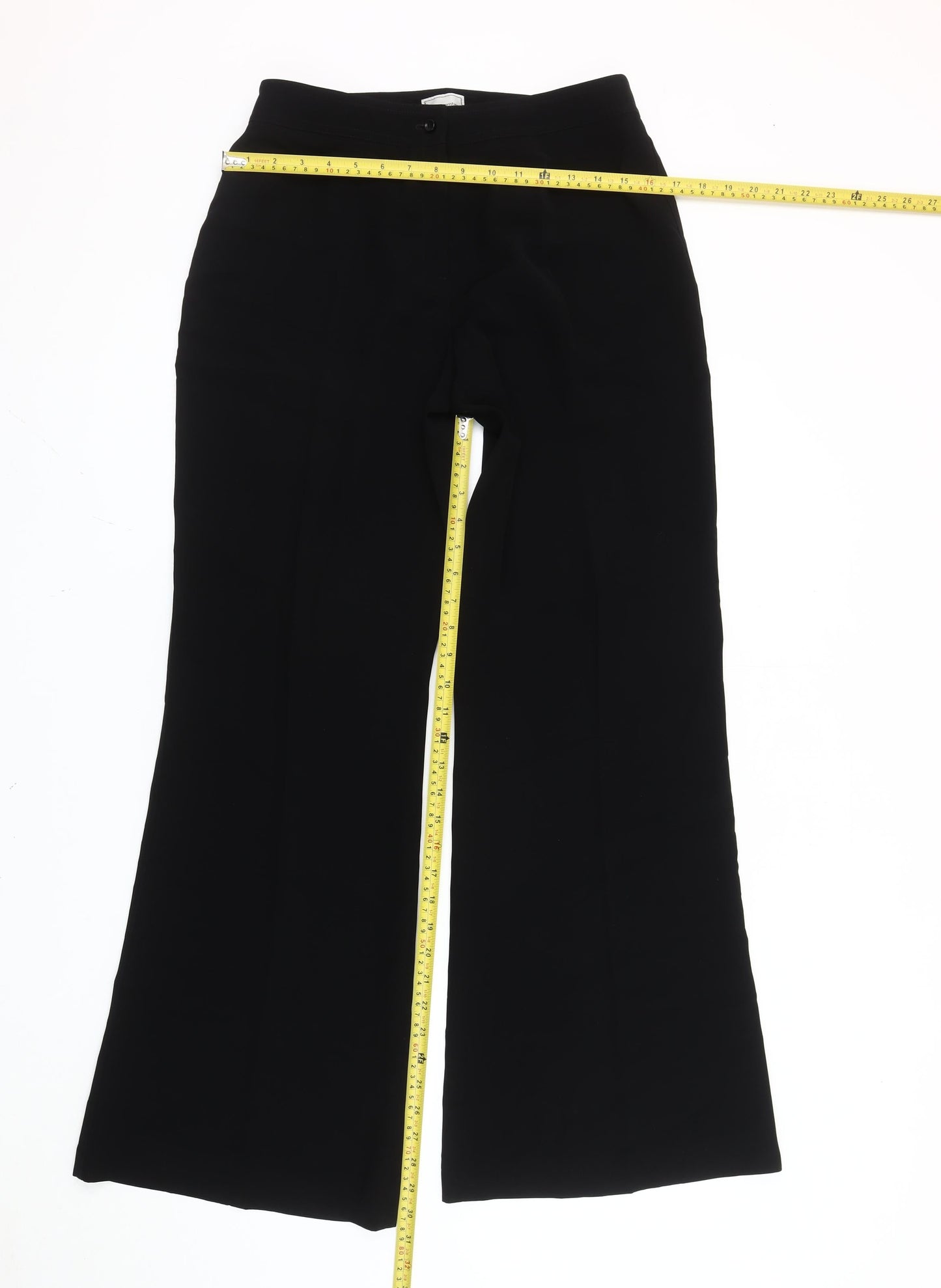 Michel Ambers Women’s Black Size 12 Wide-Leg Dress Trousers