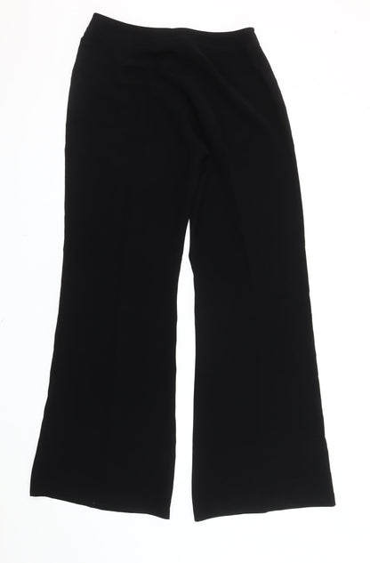 Michel Ambers Women’s Black Size 12 Wide-Leg Dress Trousers
