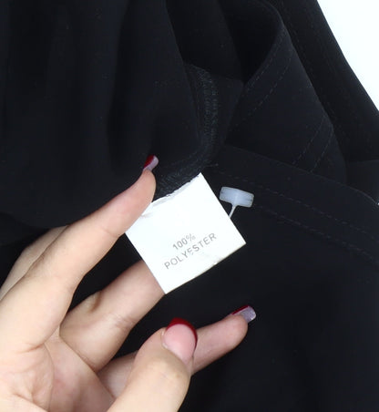 Michel Ambers Women’s Black Size 12 Wide-Leg Dress Trousers