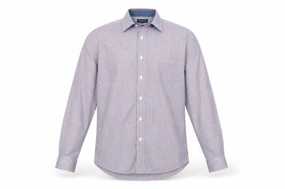 Front view of Taylor & Wright Men’s Multicoloured Striped Cotton Shirt L Slim Fit