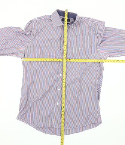 Taylor & Wright Men’s Multicoloured Striped Cotton Shirt L Slim Fit