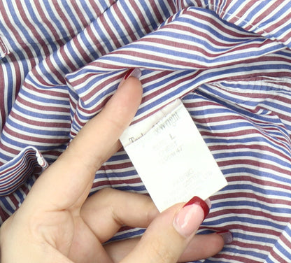 Taylor & Wright Men’s Multicoloured Striped Cotton Shirt L Slim Fit