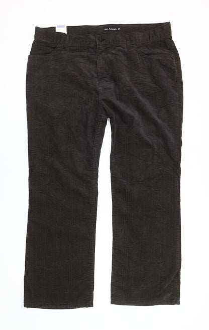 Marks and Spencer Men’s Black Corduroy Trousers 40W 29L Straight Leg