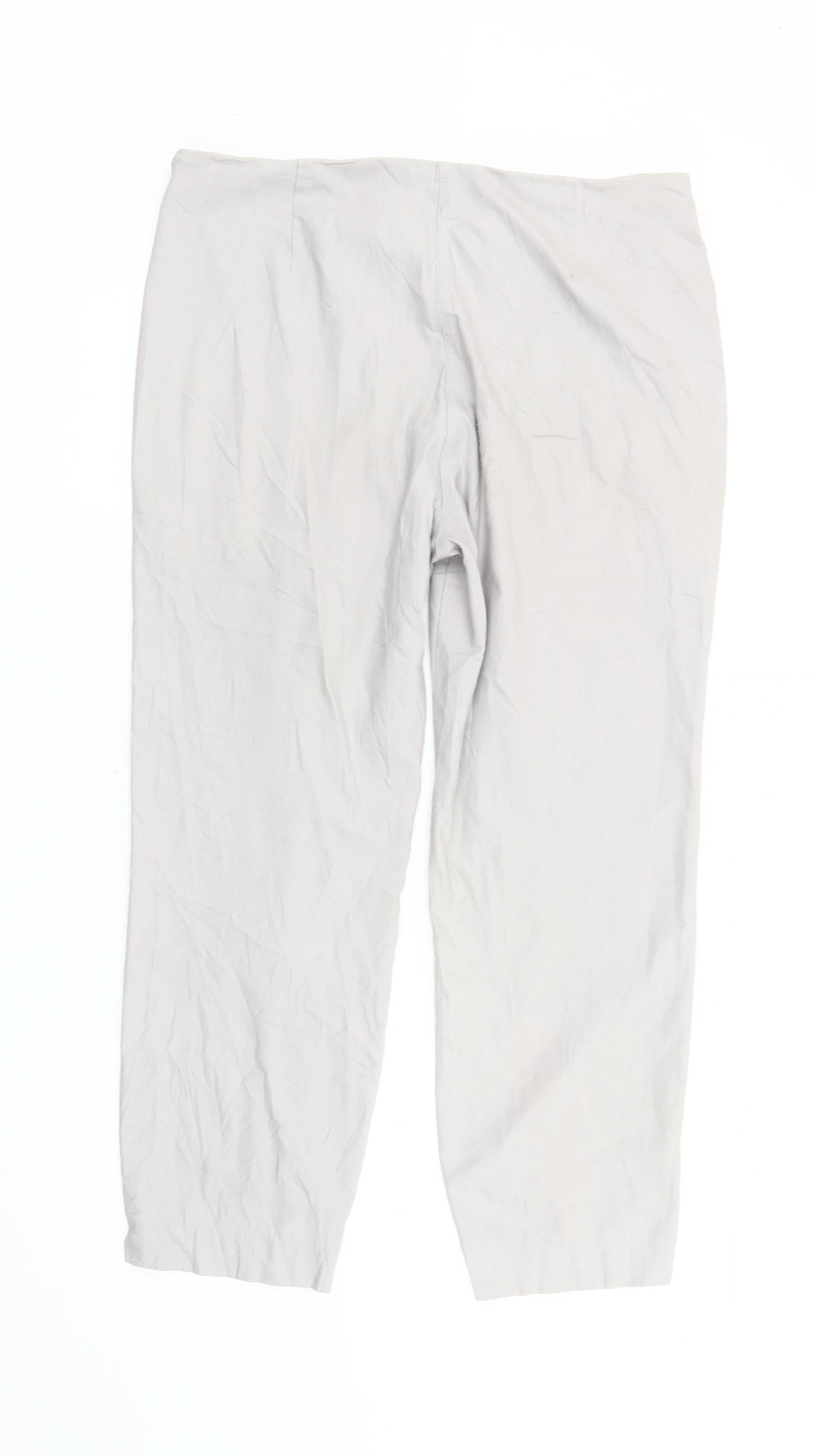 Phase Eight Women’s Grey Straight Leg Cotton Trousers Size 14