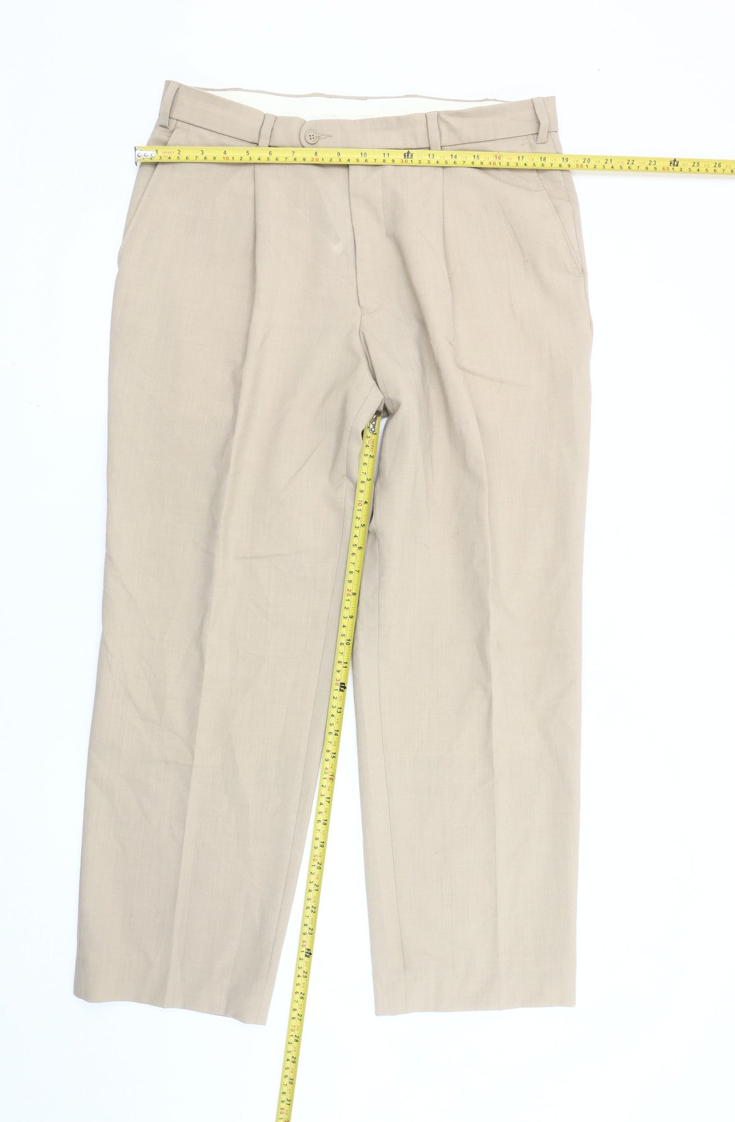 Rohan Women’s Beige Wool Blend Dress Pants Size 20 Straight Leg