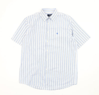Carson Men's Multicoloured Striped M Short Sleeve Button-Up Shirt