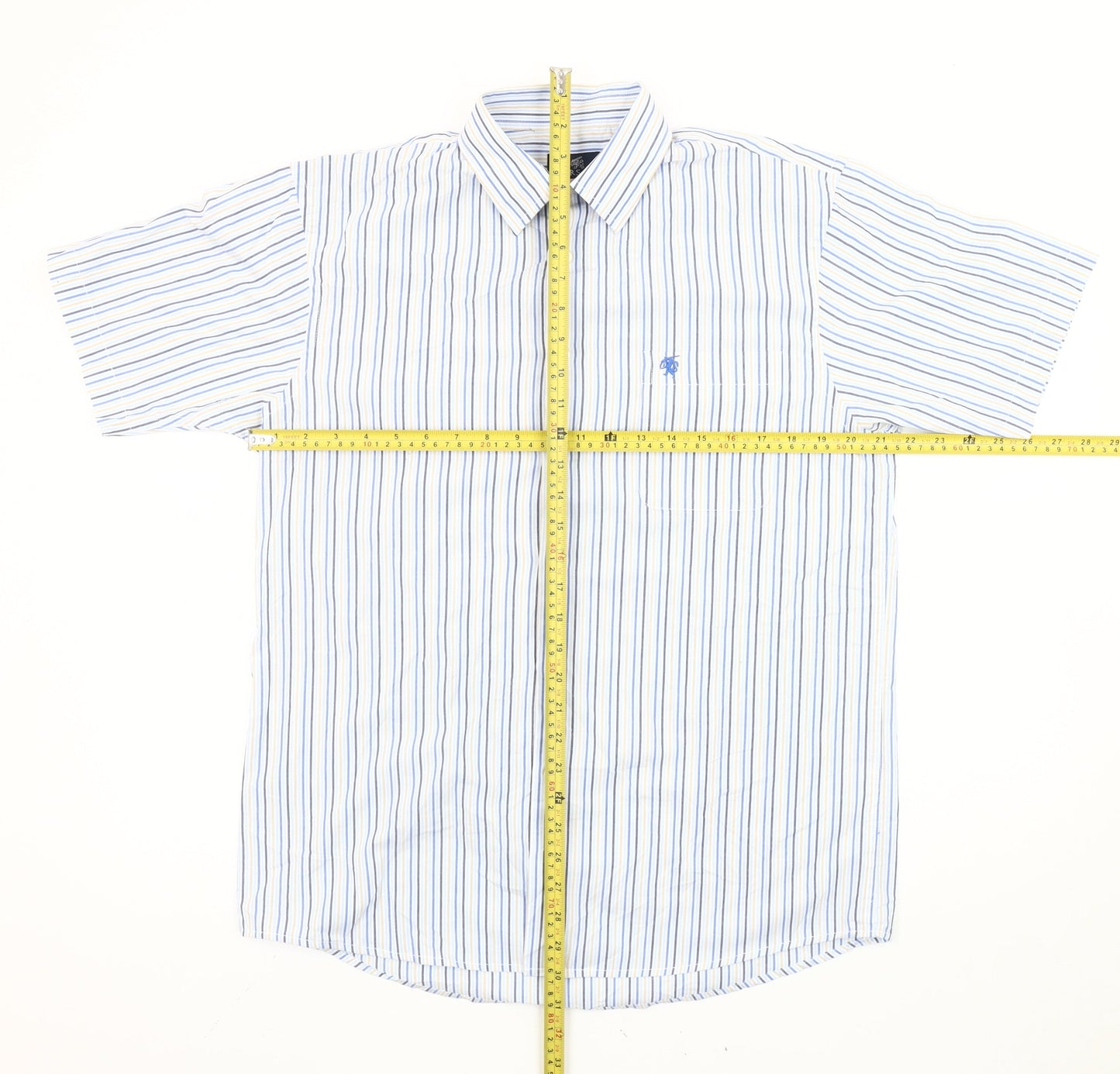 Carson Men's Multicoloured Striped M Short Sleeve Button-Up Shirt