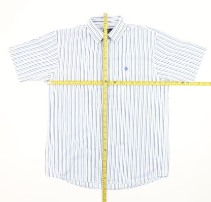 Carson Men's Multicoloured Striped M Short Sleeve Button-Up Shirt