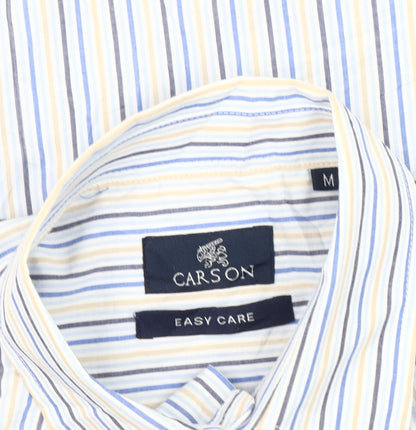 Carson Men's Multicoloured Striped M Short Sleeve Button-Up Shirt