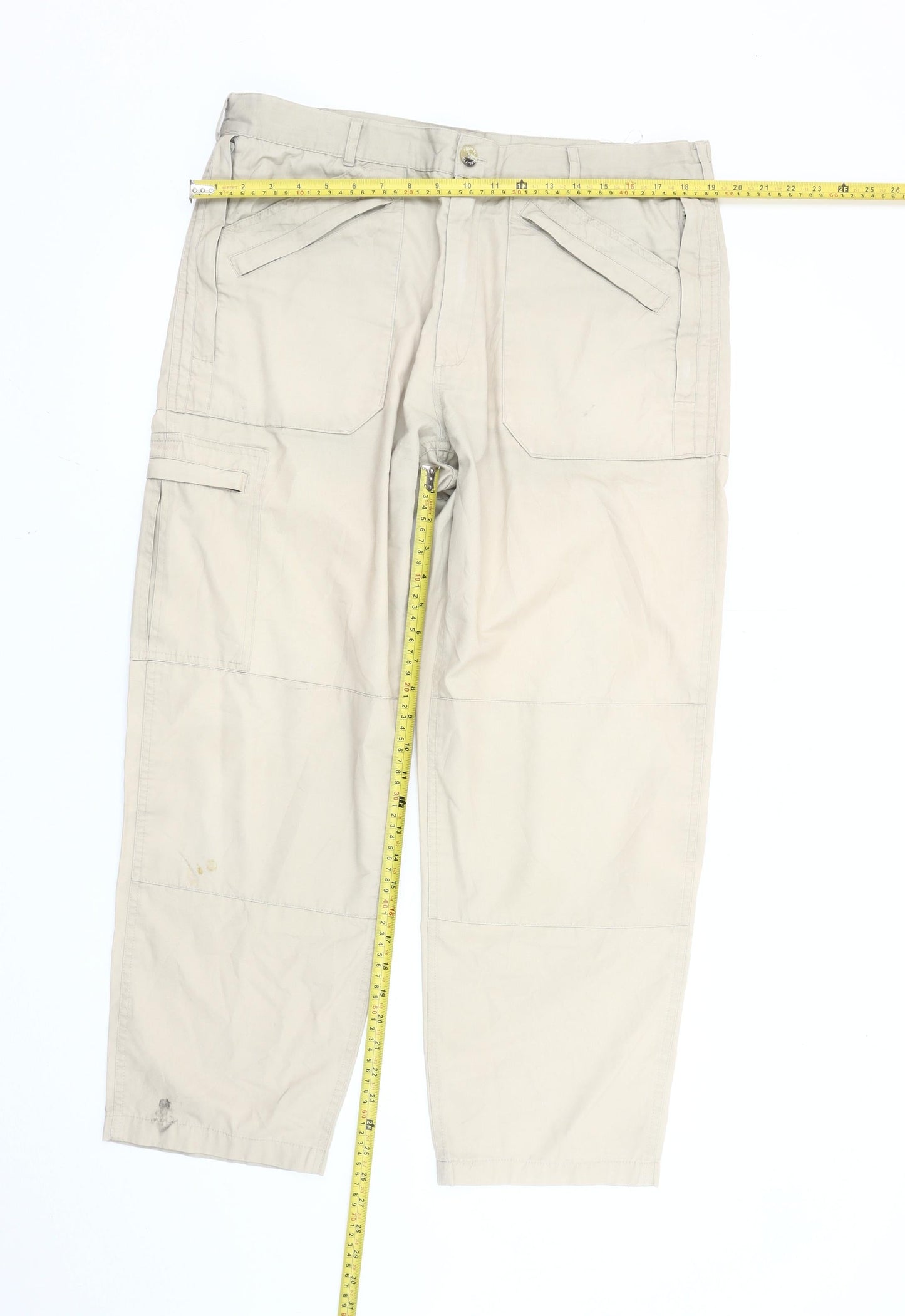 Regatta Men's Beige Cargo Trousers 36W 29L Outdoor Workwear