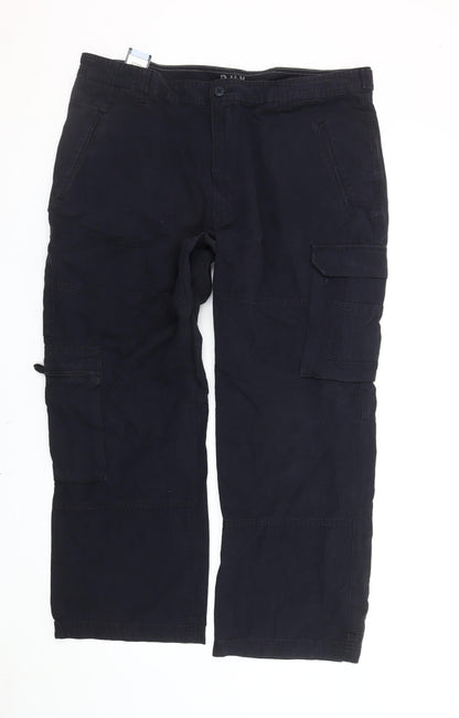 Marks and Spencer Men's Black Cargo Trousers XL 40in Waist 29in Leg