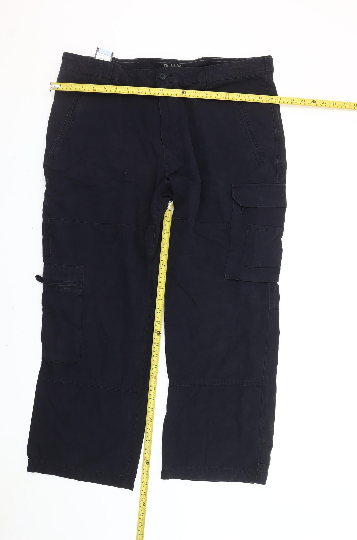 Marks and Spencer Men's Black Cargo Trousers XL 40in Waist 29in Leg