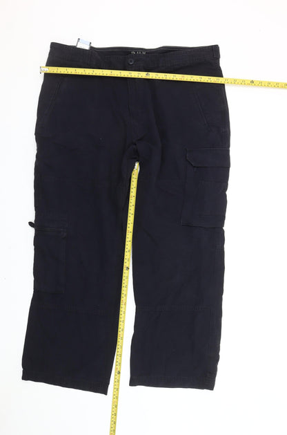 Marks and Spencer Men's Black Cargo Trousers XL 40in Waist 29in Leg