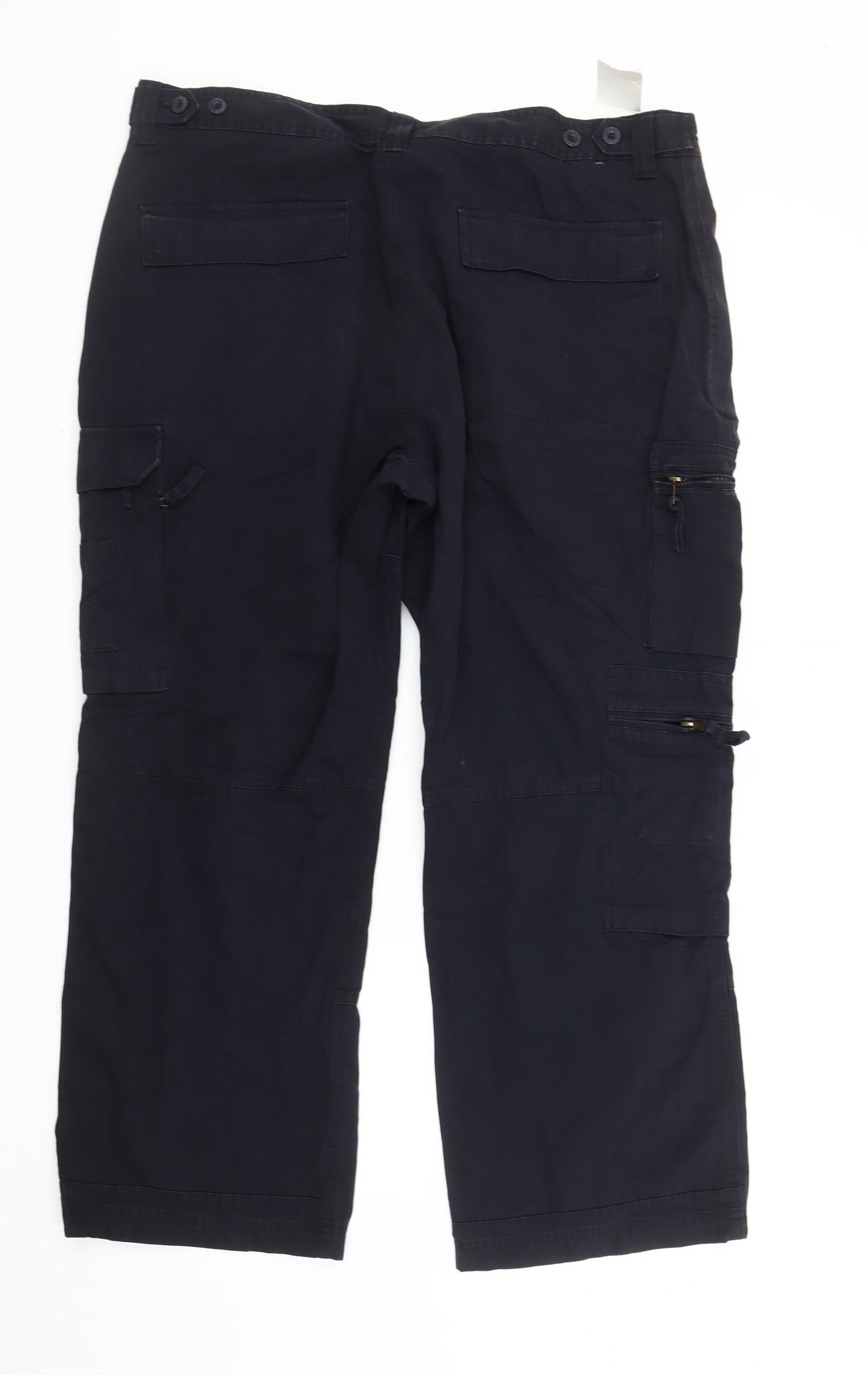 Marks and Spencer Men's Black Cargo Trousers XL 40in Waist 29in Leg