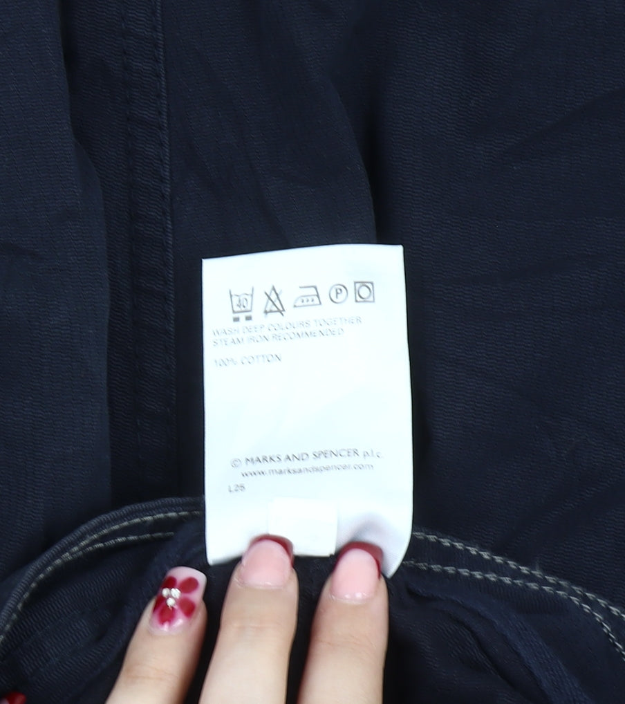 Marks and Spencer Men's Black Cargo Trousers XL 40in Waist 29in Leg