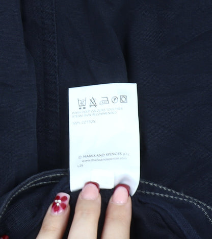 Marks and Spencer Men's Black Cargo Trousers XL 40in Waist 29in Leg