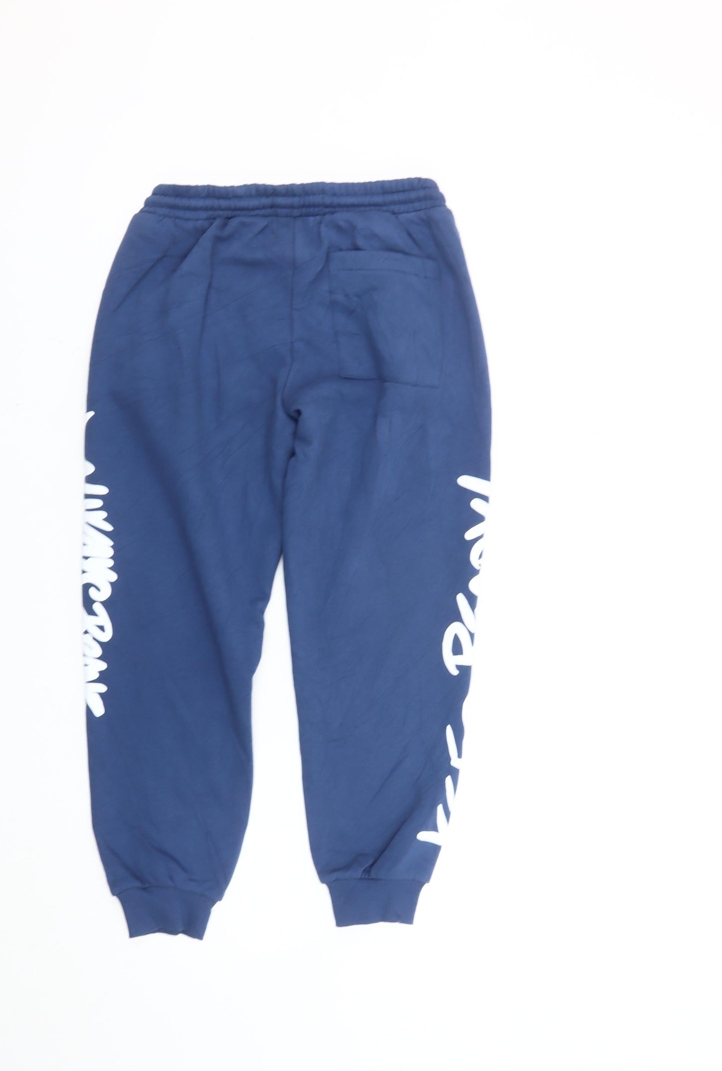 Zara Boys Blue Jogger Trousers 11-12 Years Elastic Waist Fleece Pants