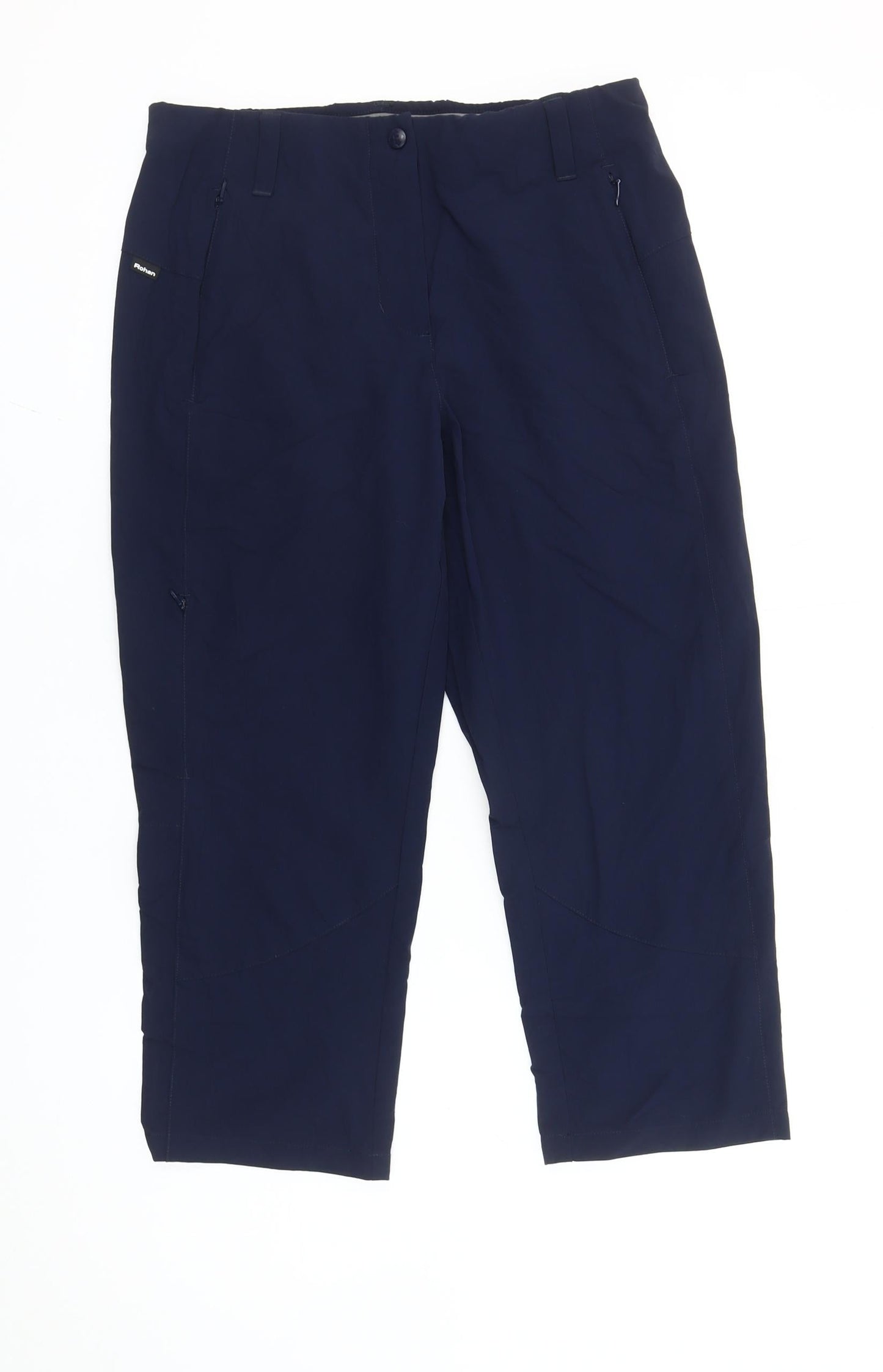 Rohan Womens Blue Size 8 Capri Travel Trousers Lightweight Stretch