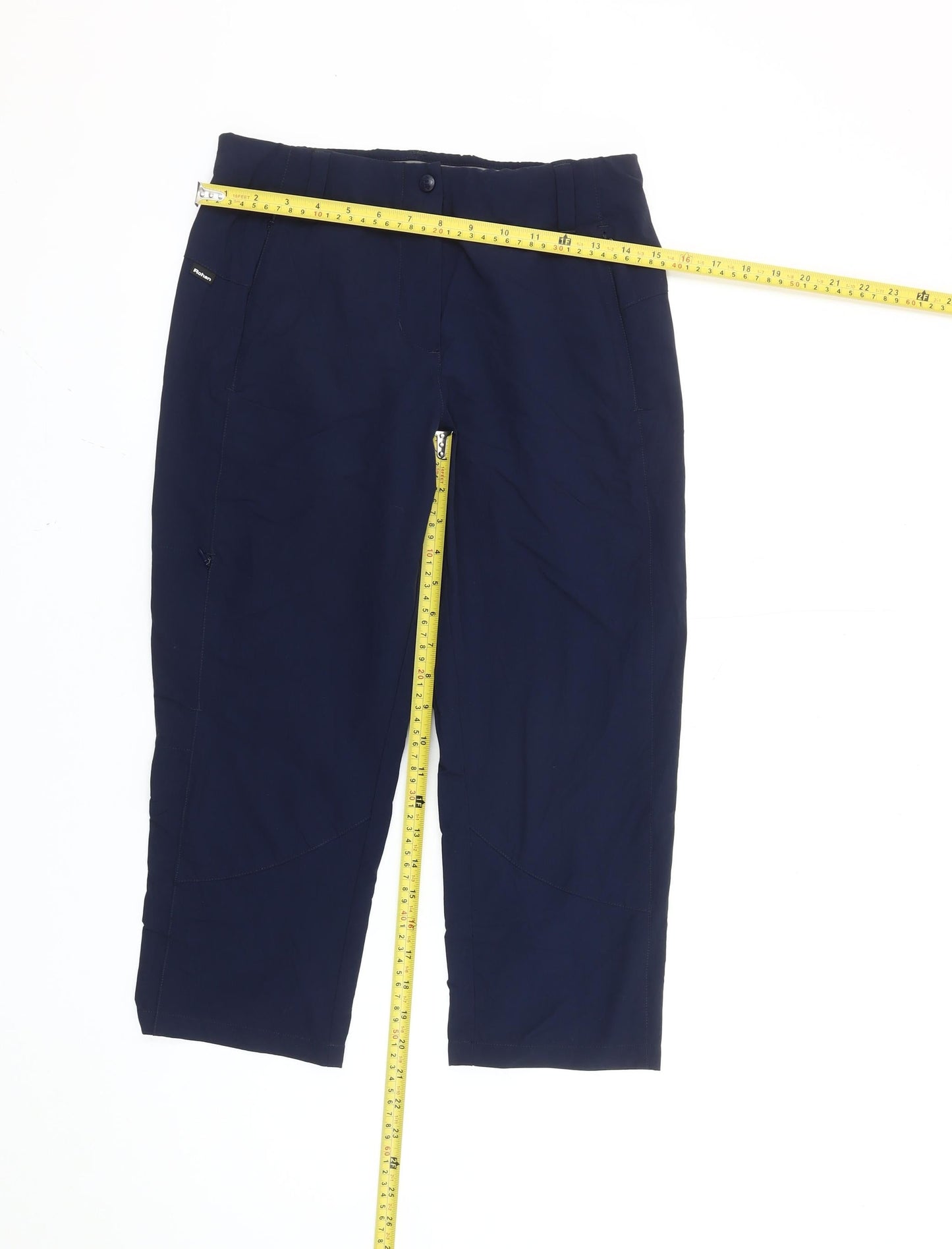 Rohan Womens Blue Size 8 Capri Travel Trousers Lightweight Stretch