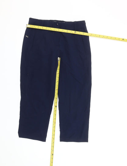 Rohan Womens Blue Size 8 Capri Travel Trousers Lightweight Stretch