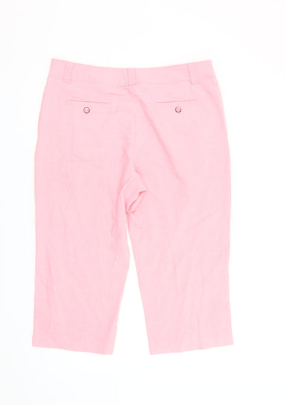 Tehama Women’s Pink Capri Trousers Size 12 Polyester Blend