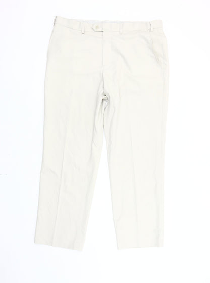 Marks and Spencer Men’s Beige Chino Trousers 36W 29L Straight Leg