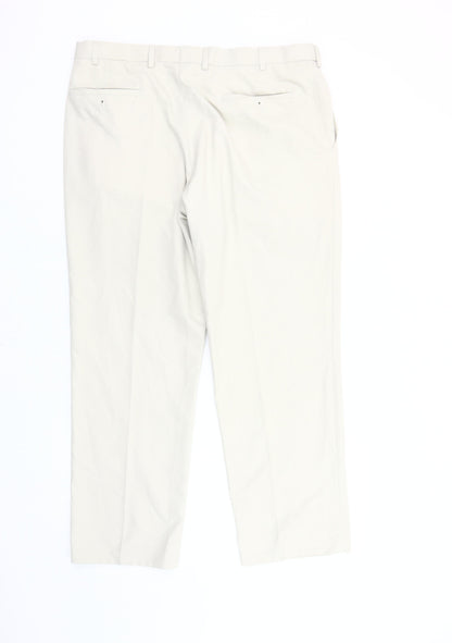 Marks and Spencer Men’s Beige Chino Trousers 36W 29L Straight Leg