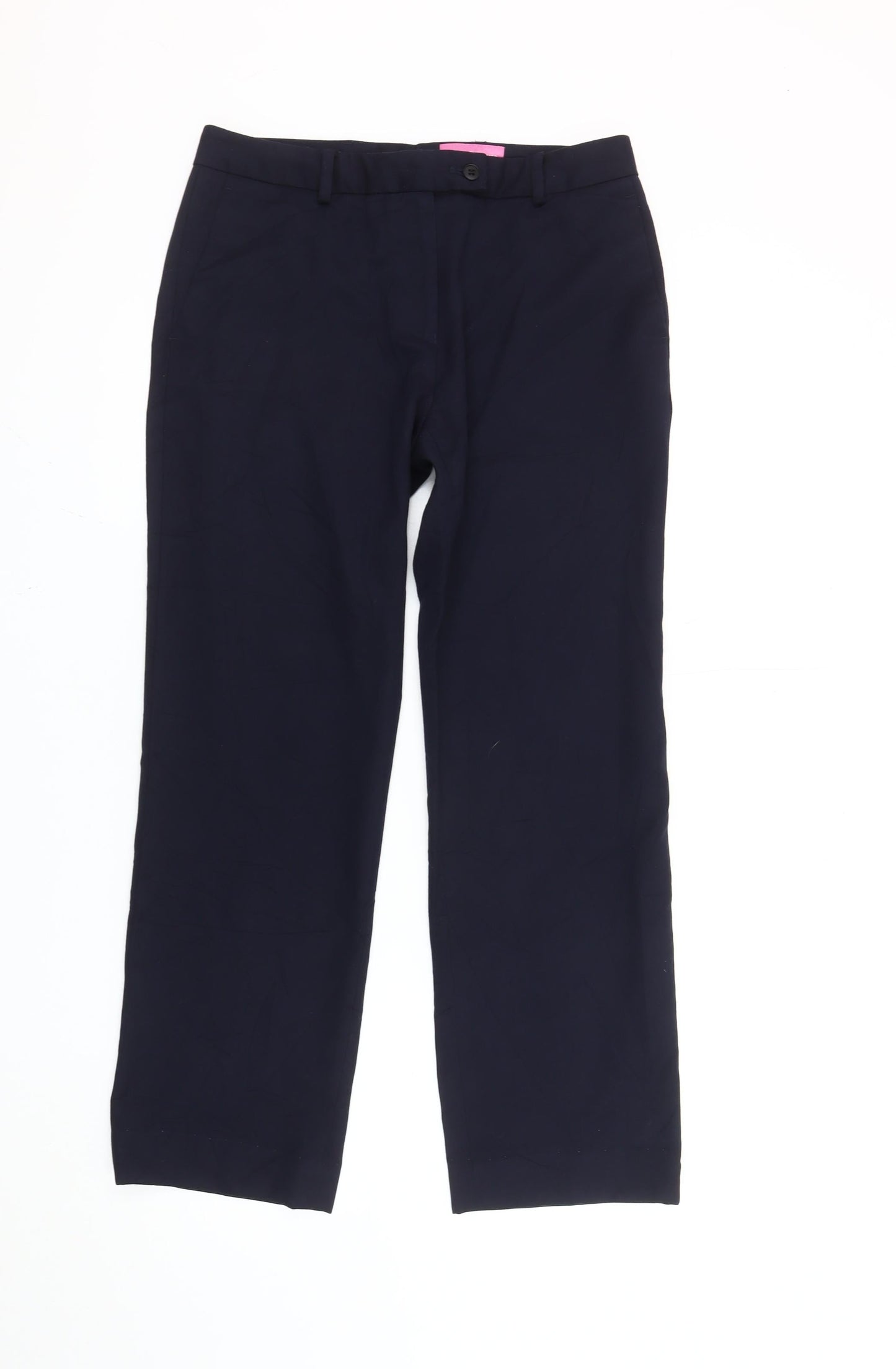 Womens UK Size 12 Brook Taverner Regular Fit Dress Pants Blue Trousers